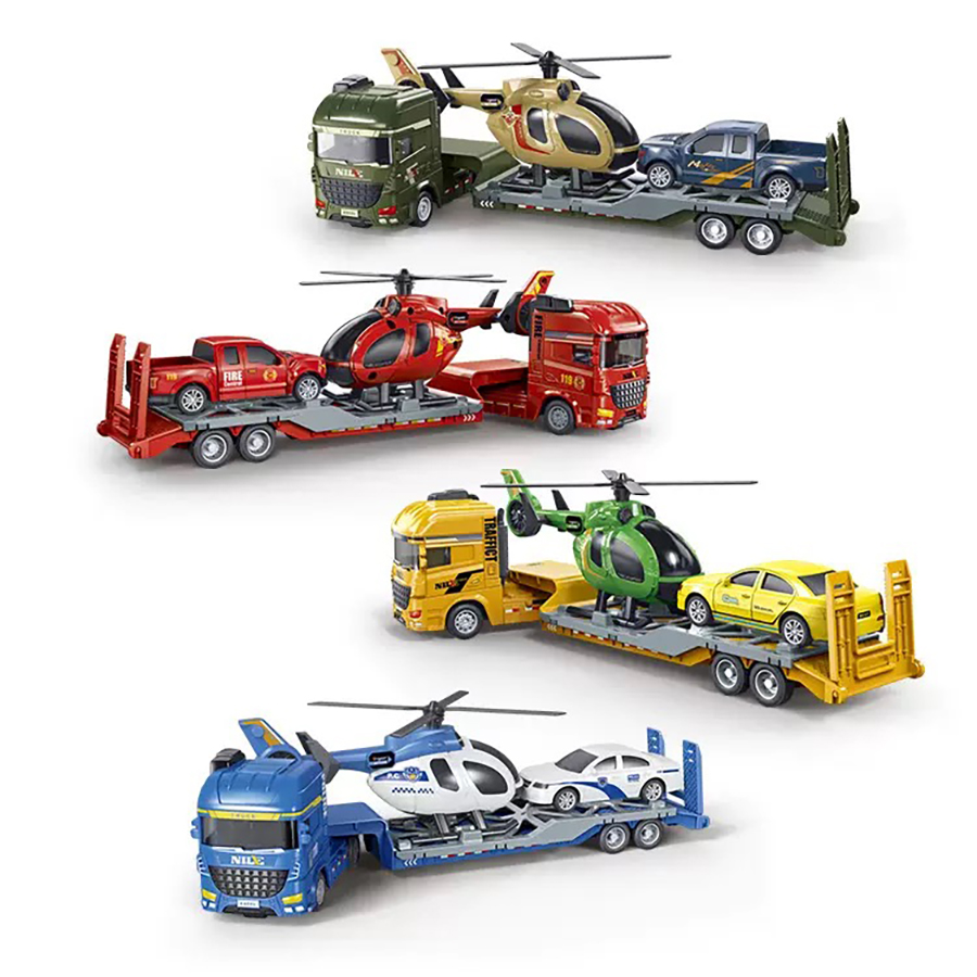 Model Kit Helicopter - 1pcs- Mini Inertia semi-trailerTrailer Truck Toy,
