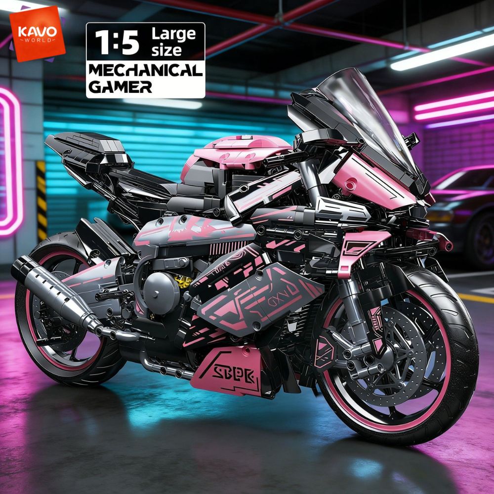 KAVOWORLD 2096PCS Pink Motorcy - đánh giá và giá Model Kit In Era