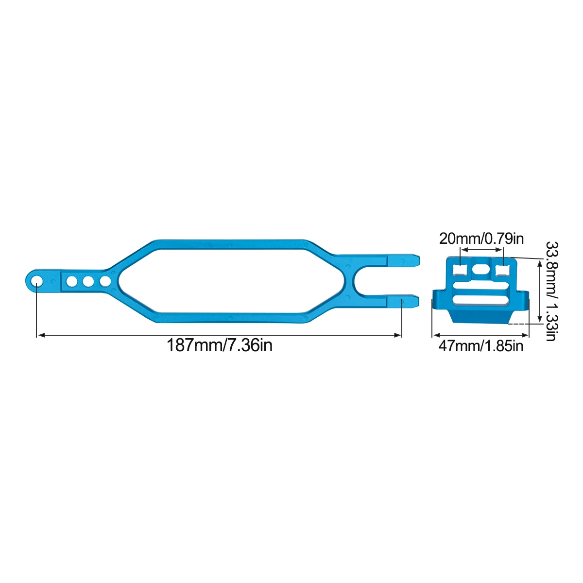 CNC Aluminum Hold Down Battery - đánh giá và giá Model Kit Helicopter