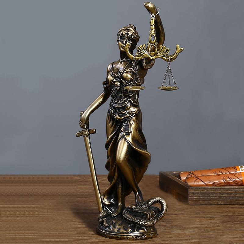 Antique Brass Lady Justice Sta - đánh giá và giá Model Kit Judge