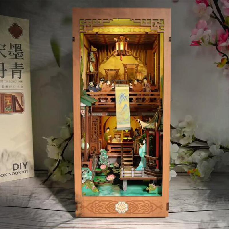 DIY Wooden Book Nook Shelf Ins - đánh giá và giá Model Kit Glue