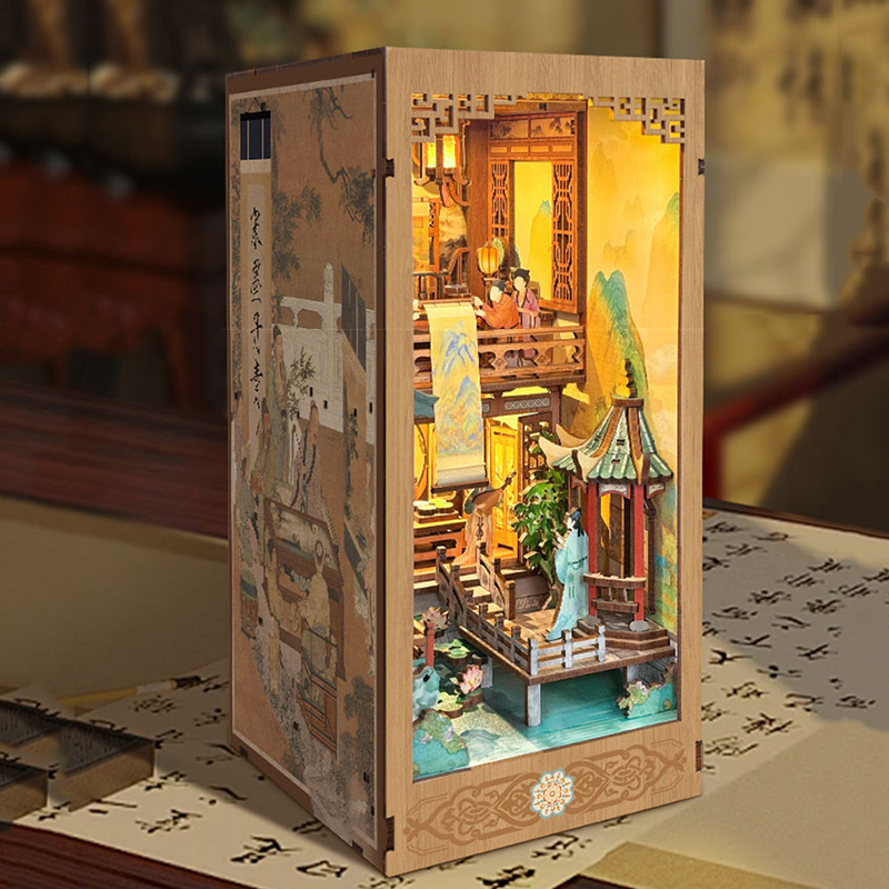 DIY Wooden Book Nook Shelf Ins - đánh giá và giá Model Kit Glue