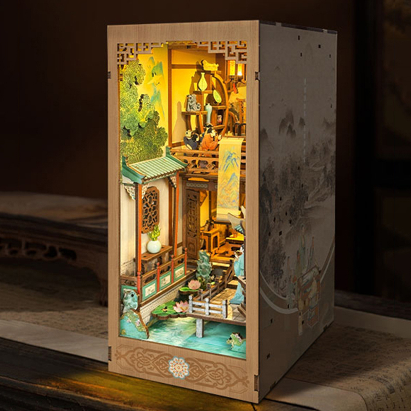 DIY Wooden Book Nook Shelf Ins - đánh giá và giá Model Kit Glue