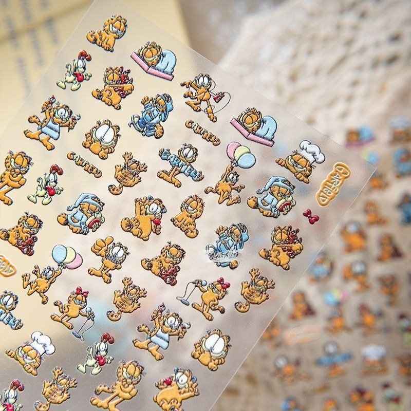 New Garfield Nail Art Stickers - đánh giá và giá Model Kit New