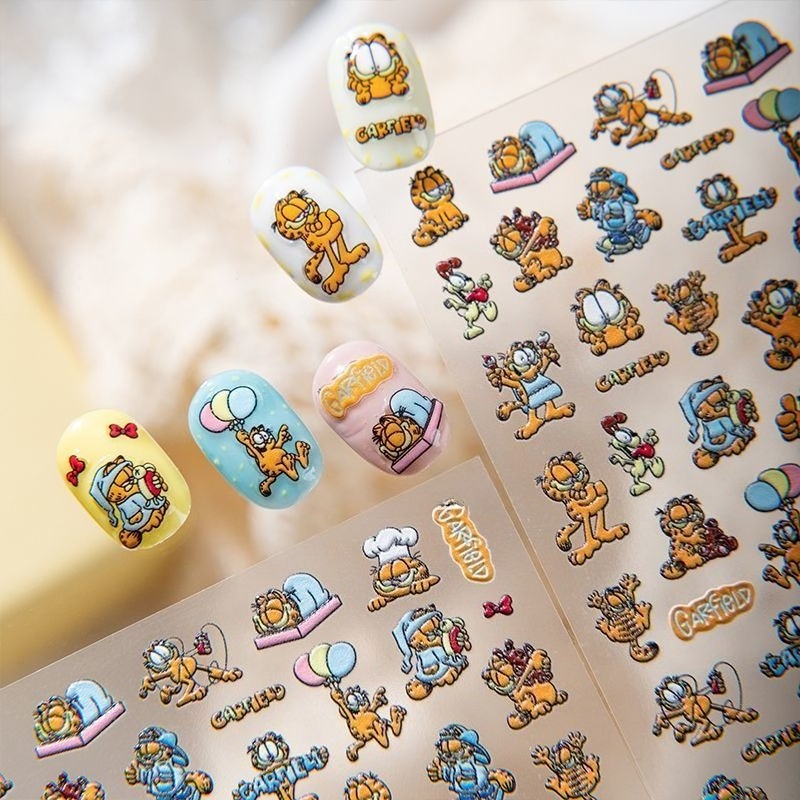 New Garfield Nail Art Stickers - đánh giá và giá Model Kit New