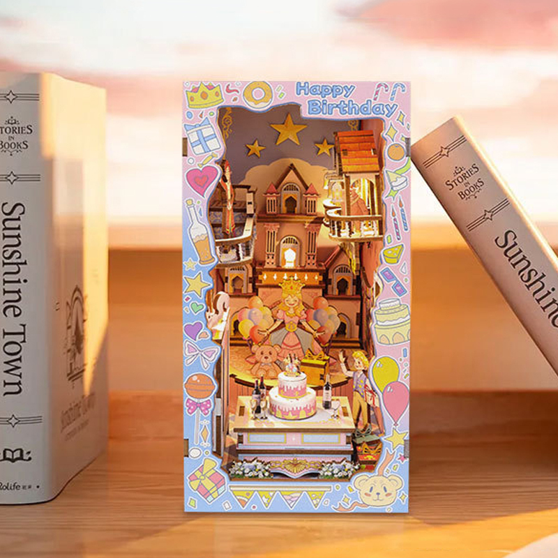 DIY Wooden Book Nook Shelf Ins - đánh giá và giá Model Kit Glue