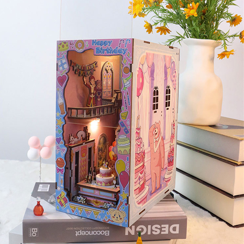 DIY Wooden Book Nook Shelf Ins - đánh giá và giá Model Kit Glue